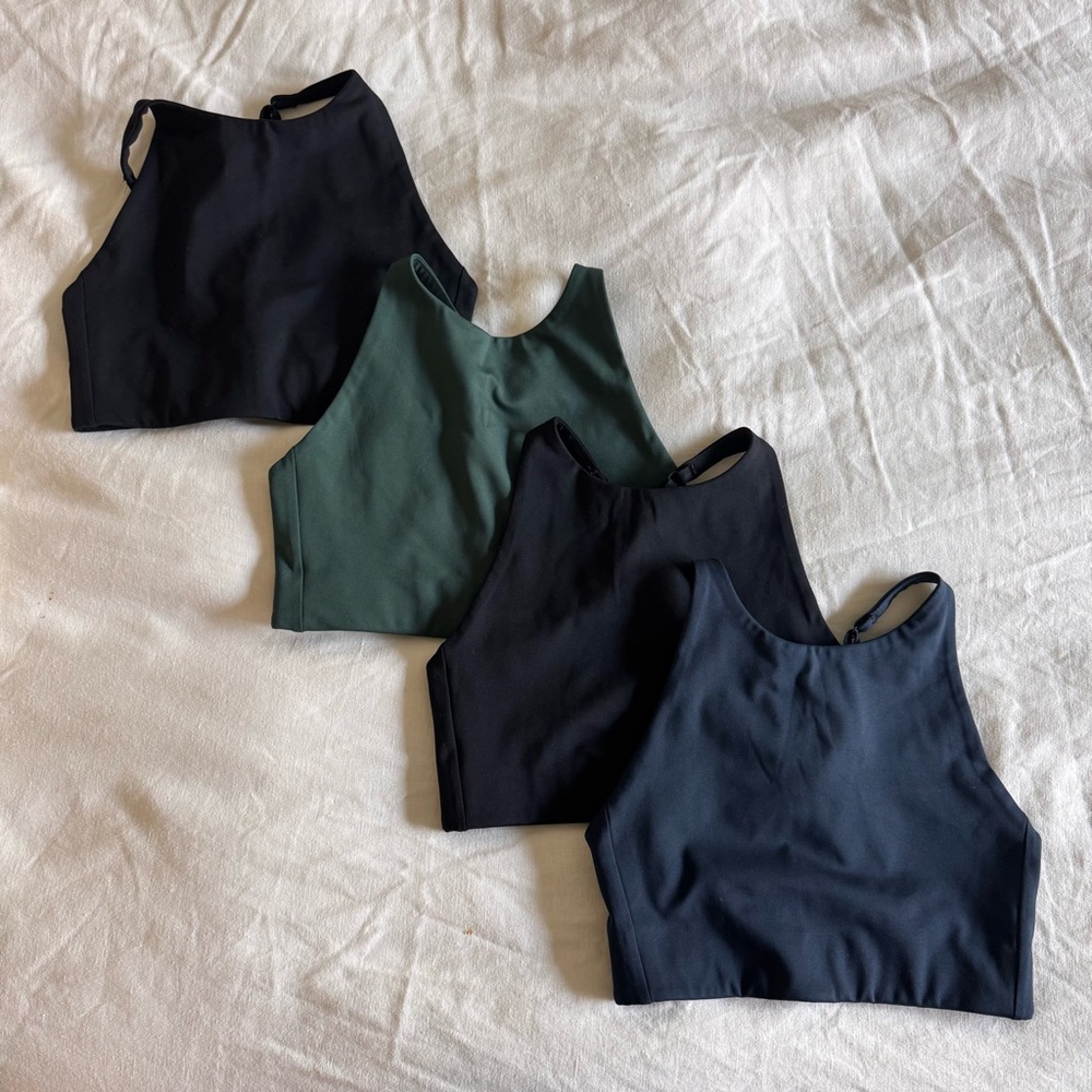 Bundle of 4 Girlfriend Collective Racerback Sports Bras - Sz XXS